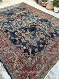 7'10" x 9'10" Antique Persian Mahal Rug - Blue Parakeet Rugs