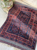 Prayer rug #1712 and Persian Paisley #1303 - Blue Parakeet Rugs