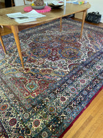 8'8 x 11'8 Antique Persian Mashhad rug #2226 / 9x12 Vintage Rug - Blue Parakeet Rugs
