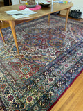 8'8 x 11'8 Antique Persian Mashhad rug #2226 / 9x12 Vintage Rug - Blue Parakeet Rugs