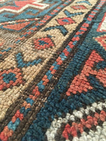 4’2 x 9’2 Antique Caucasian Runner (#1290) - Blue Parakeet Rugs
