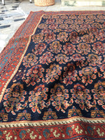 4'4 x 4'11 Antique Paisley Afshar Rug - Blue Parakeet Rugs