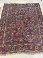 5'2 x 6'4 Antique Persian Shiraz Rug (#233) - Blue Parakeet Rugs