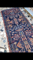 3’6 x 12’8 Indigo Blue Antique Bakhtiari Runner - Blue Parakeet Rugs