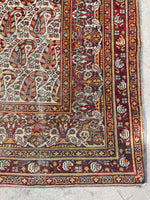 6x9 Antique Persian Paisley Mahal Rug #2182 - Blue Parakeet Rugs