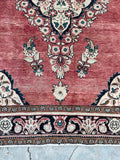 5’3 x 6’7 Vintage Persian Lilihan rug #2522 - Blue Parakeet Rugs