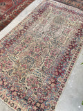 4x7 Antique Persian Kerman (#1896) - Blue Parakeet Rugs