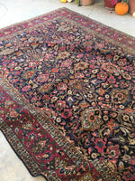 7’9 x 11’2 Antique 1920s Tabriz Rug (#1357) - Blue Parakeet Rugs