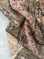 10’7 x 11’7 square Persian Kerman rug / 11x12 large vintage rug (#1312) - Blue Parakeet Rugs