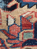 8’8 x 11’ Antique Persian Heriz Rug / 9x11 vintage rug (#1088) - Blue Parakeet Rugs