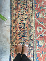 14' x 19’ Oversize antique Mahal village rug (#1274) - Blue Parakeet Rugs