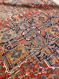 9’1 x 11’6 Antique tribal 1920s rug #1728 / 9x12 vintage rug - Blue Parakeet Rugs