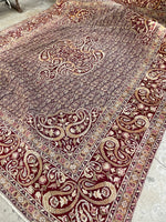 8’3 x 9’10 Antique Lavender Ground Agra Rug #2480 / 8x10 Vintage Rug - Blue Parakeet Rugs