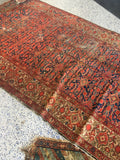 5x10 Antique Hamadan Rug / Vintage Rug - Blue Parakeet Rugs