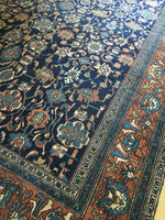8'6 x 11' Antique 1920s Rug (#1140) - Blue Parakeet Rugs