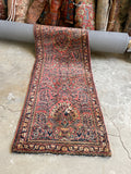 2’7 x 6’6 Skinny Antique Persian Sarouk Runner #2836