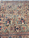 8’8 x 11’ Antique Persian Heriz Rug / 9x11 vintage rug (#1088) - Blue Parakeet Rugs