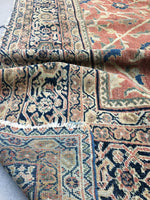 14' x 19’ Oversize antique Mahal village rug (#1274) - Blue Parakeet Rugs