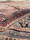 9’1 x 12’ Antique Persian Mahal rug #236M - Blue Parakeet Rugs