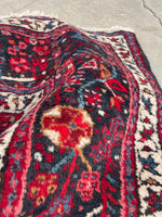 5’2 x 12’8 Vintage Persian Gharajeh Runner #2353 / 5x13 Vintage Runner - Blue Parakeet Rugs