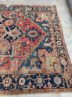 8'4 x 11'7 Antique Tribal Mountain rug #2070 / 8x12 Vintage Rug - Blue Parakeet Rugs