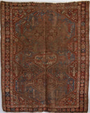 4’8 x 5’9 Persian Shiraz Tribal Rug - Blue Parakeet Rugs
