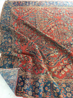9’5 x 11’10 Antique Persian Mahal Rug / 9x12 vintage rug (#1257) - Blue Parakeet Rugs