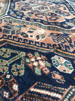 5’7 x 7’ Antique Shiraz Tribal Rug (#1376) - Blue Parakeet Rugs