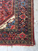 5’5 x 9’ Vintage 1940s rug (#1385) - Blue Parakeet Rugs