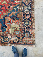 8'4 x 11'7 Antique Tribal Mountain rug #2070 / 8x12 Vintage Rug - Blue Parakeet Rugs