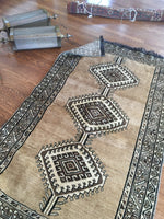 3'4 x 5'7 Vintage Persian Shiraz rug - Blue Parakeet Rugs