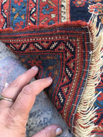 4'4 x 4'11 Antique Paisley Afshar Rug - Blue Parakeet Rugs