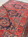 7’1 x 10’1 Antique Soumak Flatweave Rug #2360 / 7x10 vintage rug - Blue Parakeet Rugs