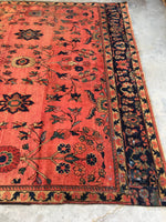 7’3 x 12’1 Antique Mahal Rug - Blue Parakeet Rugs