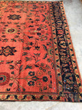 7’3 x 12’1 Antique Mahal Rug - Blue Parakeet Rugs