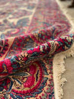 12x20 Ivory Persian Kerman Rug / #JLrug - Blue Parakeet Rugs