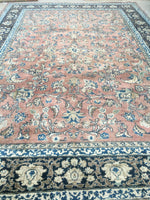 10x14 antique Persian Yazd Rug (#1027) - Blue Parakeet Rugs