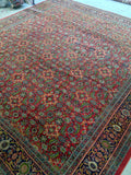 10'3 x 11’7 Antique 1920s village rug (#1371) - Blue Parakeet Rugs