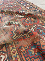 4’2 x 9’2 Antique Caucasian Runner (#1290) - Blue Parakeet Rugs
