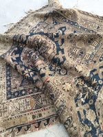 5’1 x 8’1 Antique Soumak flat weave rug - Blue Parakeet Rugs