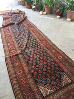 3’9 x 15’4 Antique Kurdish Runner (#1370) - Blue Parakeet Rugs