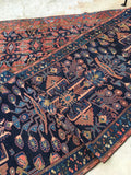 3’6 x 12’8 Indigo Blue Antique Bakhtiari Runner - Blue Parakeet Rugs