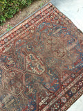 4’8 x 5’9 Persian Shiraz Tribal Rug - Blue Parakeet Rugs