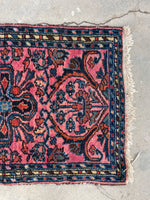 2x3 Antique Persian Scatter Rug #2487 - Blue Parakeet Rugs