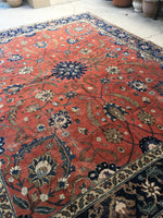 9’1 x 11’4 Antique 1920s Persian Tabriz Rug / 9x11 vintage rug (#1271) - Blue Parakeet Rugs