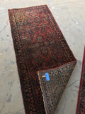 2’6 x 6’5 antique Persian Sarouk Runner (#1373) - Blue Parakeet Rugs