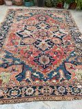 8'4 x 11'7 Antique Tribal Mountain rug #2070 / 8x12 Vintage Rug - Blue Parakeet Rugs
