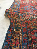 2’8 x 10’11 Worn to Perfection Heriz Runner - Blue Parakeet Rugs