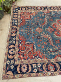 7’10 x 11’10 Antique Persian Tabriz Rug #2003 - Blue Parakeet Rugs