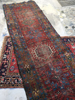 2’8 x 10’11 Worn to Perfection Heriz Runner - Blue Parakeet Rugs
